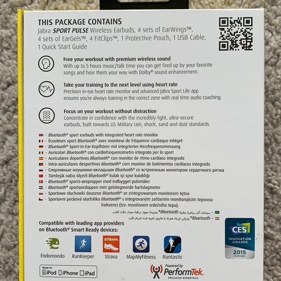 Jabra Sport Pulse wireless buds - Picture 2 of 5